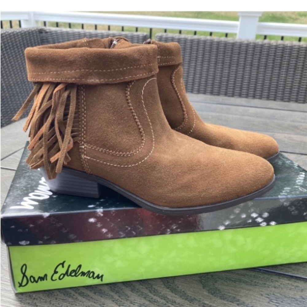 Sam Edelman suede booties girl size 3